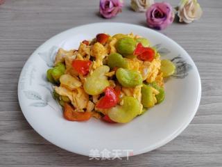 紅椒蠶豆炒蛋的做法步驟：6